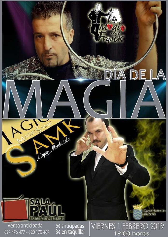 Cartel anunciador de las dos galas de mágia en la Sala Paúl de Jerez.
